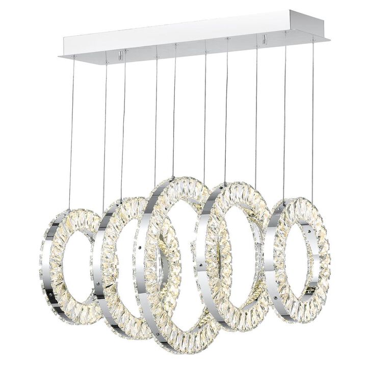 CWI Lighting Celina LED Chandelier With Chrome Finish