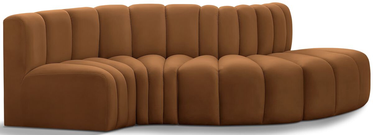 Meridian Furniture Arc Saddle Velvet Modular Sofa