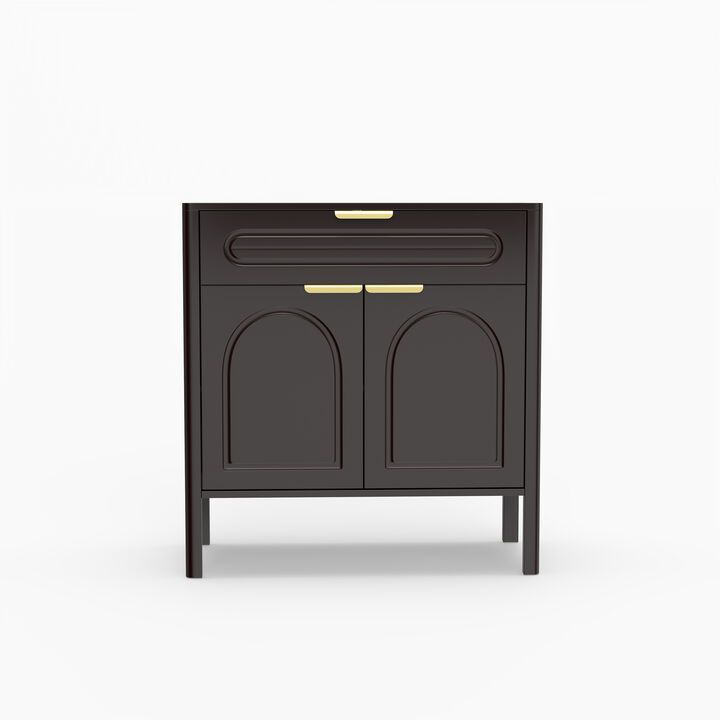Hirtlu Arched Accent Storage Cabinet