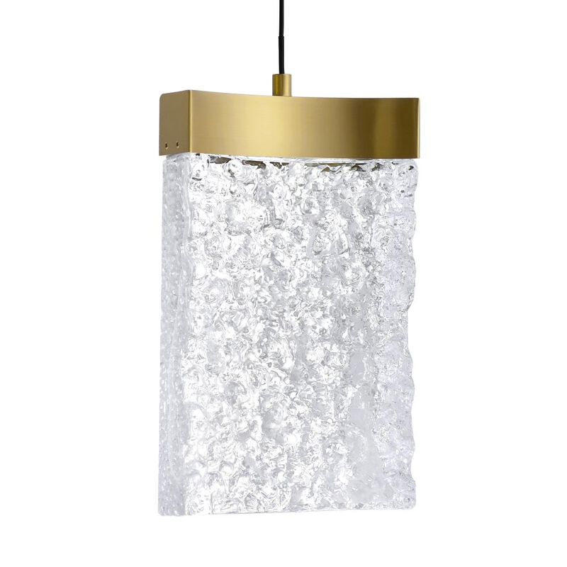 Lava Integrated LED Brass Chandelier