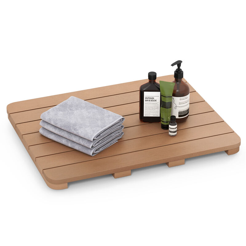 Waterproof HIPS Bath Spa Shower Mat with Non Slip Foot Pads