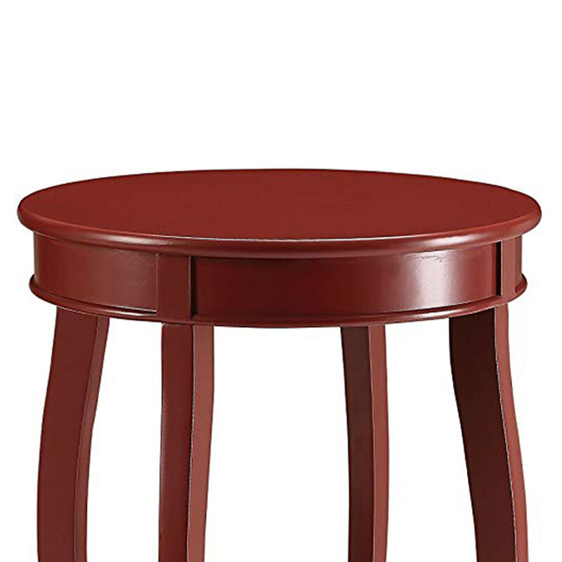 Trendy Side Table, Red-Benzara