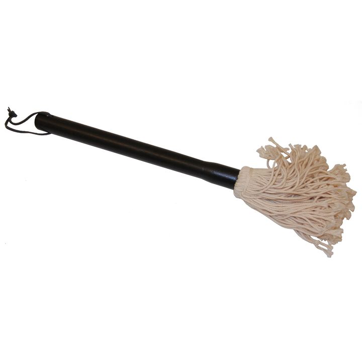 11.25" Black and White Basting Mop with Wooden Handle