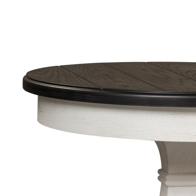 Liberty Furniture Allyson Park Chair Side Table in Wirebrushed White w/ Charcoal Top image number 4