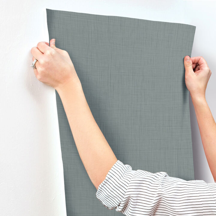 Open Air Light Blue Crosshatch Wallpaper