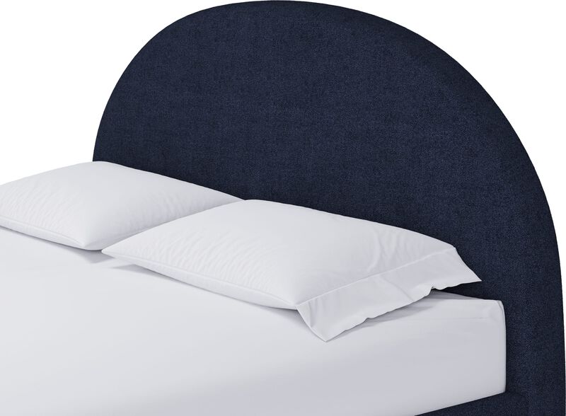 Flex California King-size Upholstered Bed in Blue Jeans Chenille