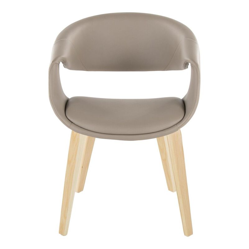 LumiSource Curvo Upholstered Chair - Set of 2