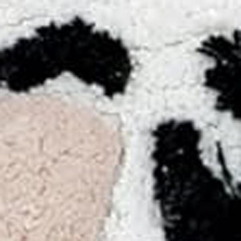 HomeRoots Kitty Cat And Flowers Youthful Washable Area Rug image number 2