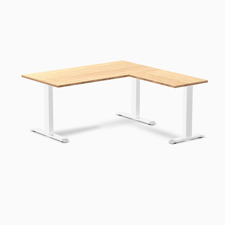 Desky Zero Bamboo L-Shape Office Desk