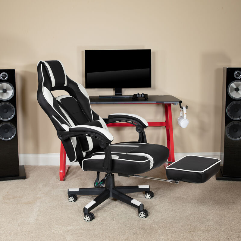 X40 Gaming Chair Racing Ergonomic Computer Chair with Fully Reclining Back/Arms, Slide-Out Footrest, Massaging Lumbar - / image number 5