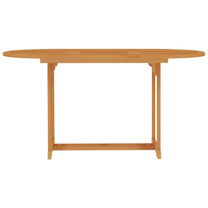 vidaXL Garden Table 59.1"x35.4"x29.5" Solid Teak Wood