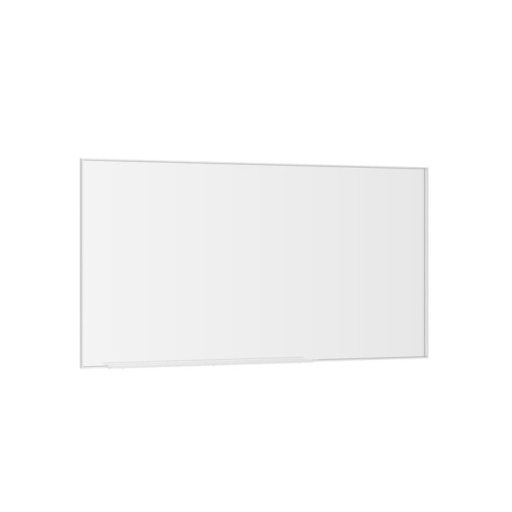 ELEMENT ACE Oversized Modern Rectangle Bathroom Mirror with Silver Frame Decorative Large Wall Mirrors