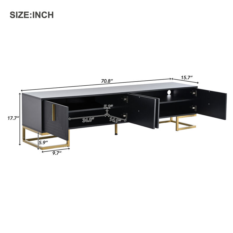 Merax Media Console Table with Cabinets TV Stand