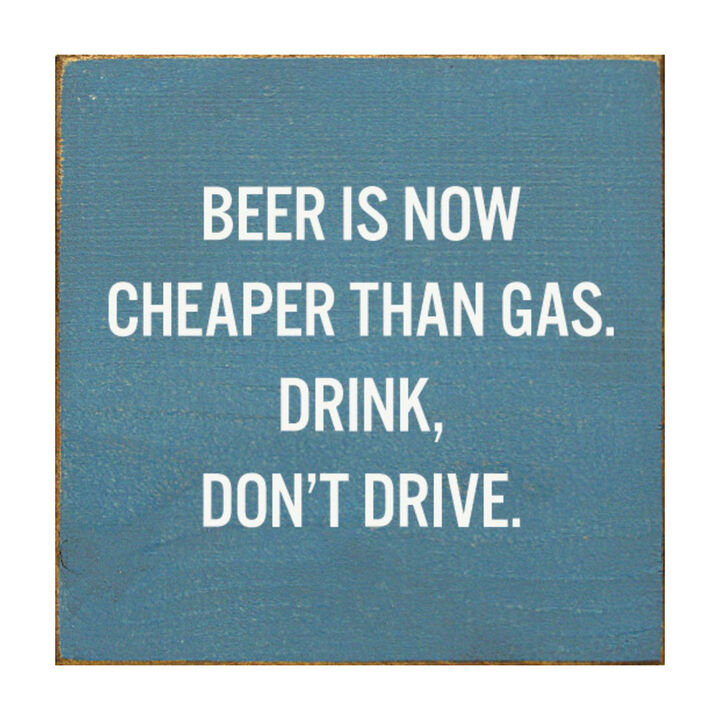 Funny Beer Quote Wooden Sign for Home Bar Man Cave Wall Decor