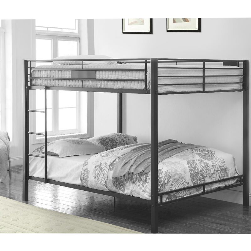 Metal Queen/Queen Bunk Bed, Black Sand