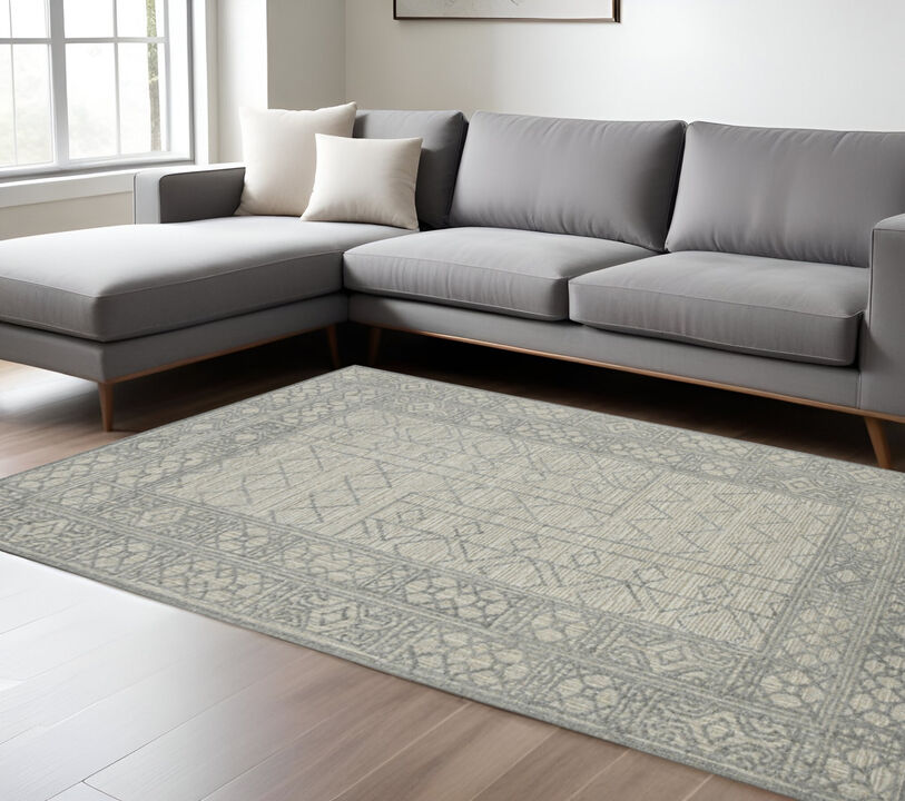 HomeRoots Wool Southwestern Hand Hooked Area Rug