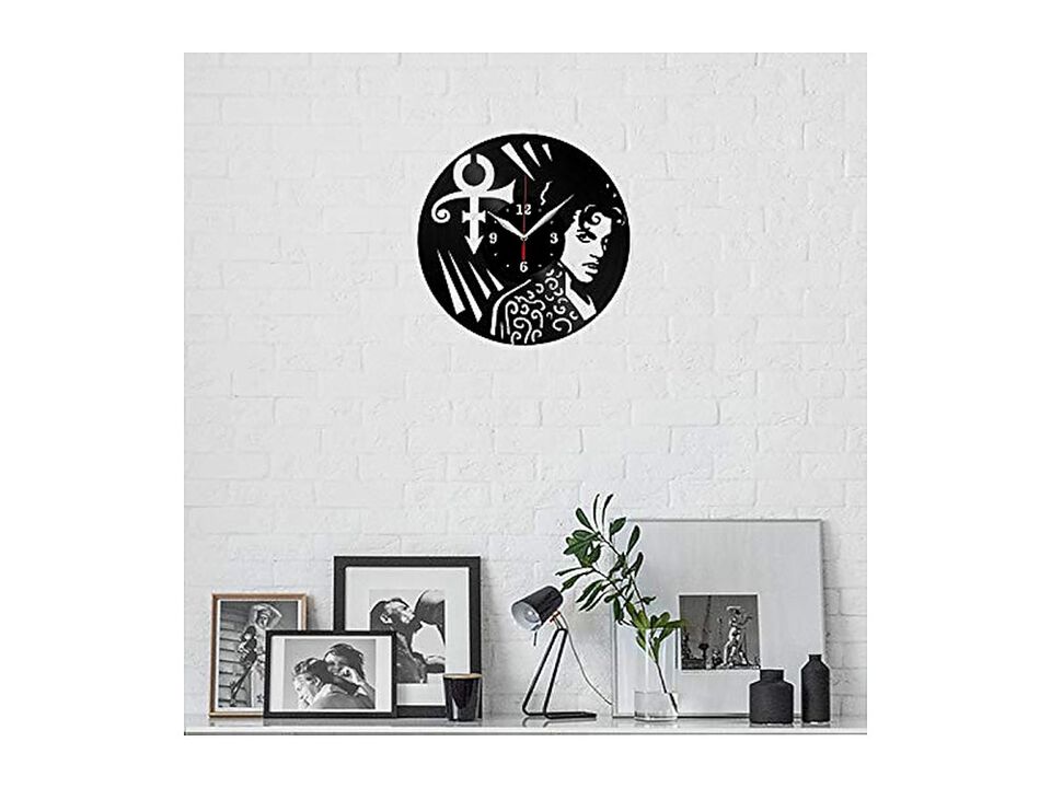 Prince Vinyl Black Wall Clock Home Decor