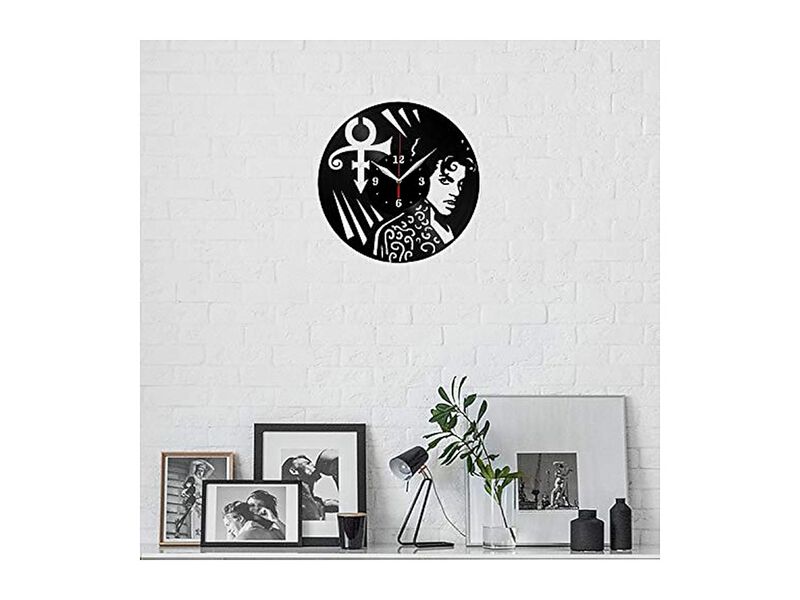 Prince Vinyl Black Wall Clock Home Decor image number 1