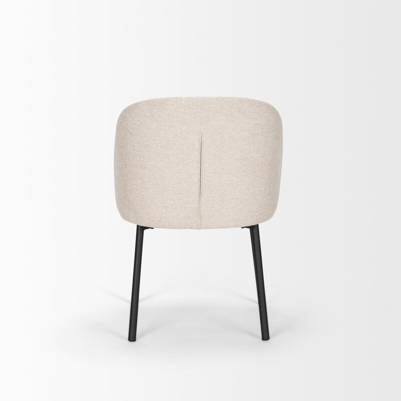 HomeRoots Set of Two Gray and Black Fabric Dining Side Chairs image number 2