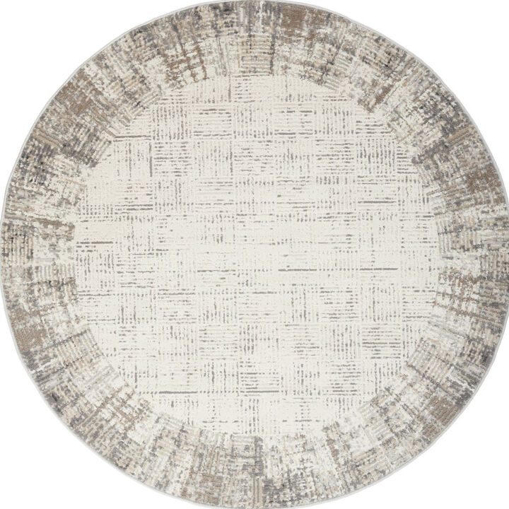 HomeRoots Abstract Round Rug