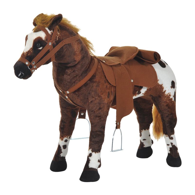 BreeBe Kids Stuffed Ride-On Horse with Realistic Sounds image number 0