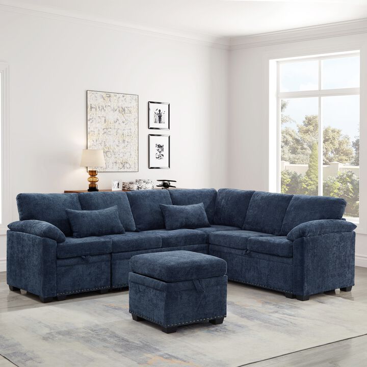 Jibvar L-Shaped Sectional Sofa Bed