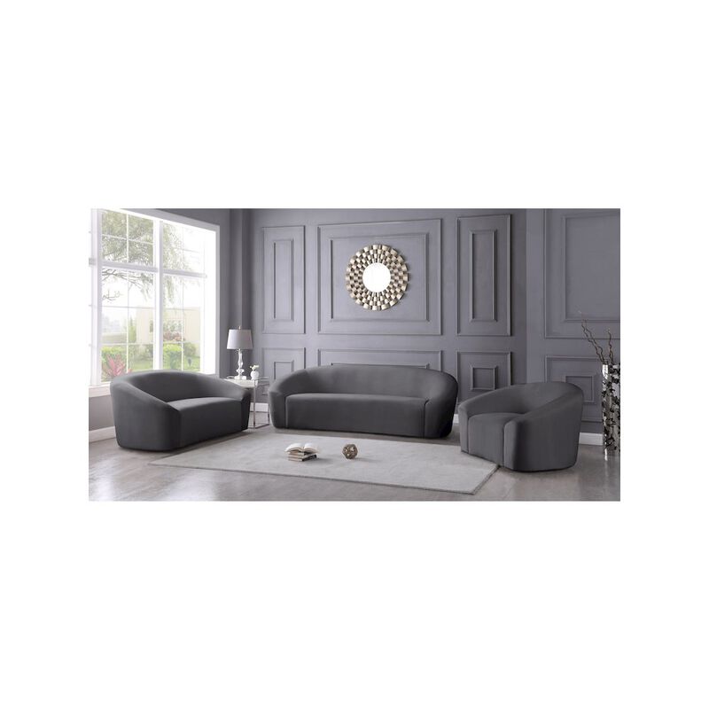 Meridian Furniture Riley Grey Velvet Sofa