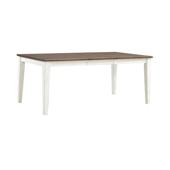 Liberty Furniture 6 Piece Rectangular Table Set with 4 Dining Chairs, Bench -Graphite & Whitestone