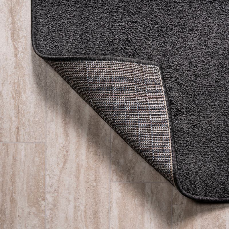 Haze Solid Low Pile Oval Area Rug