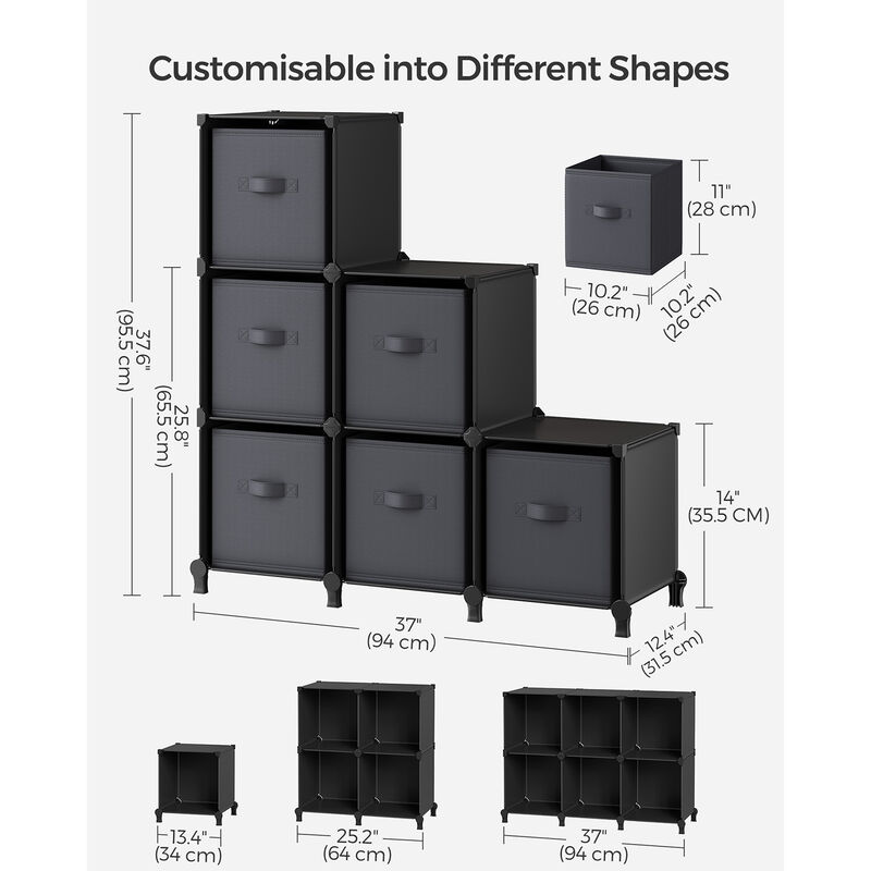 Cube Storage Organizer with 6 Storage Boxes