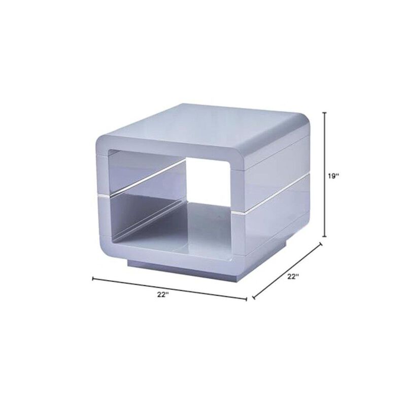 Sinlge End Table in Light Gray