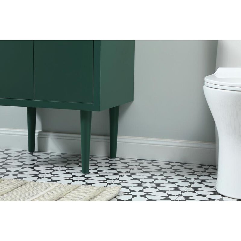 Elegant Kitchen and Bath 24 inch Single bathroom vanity in green