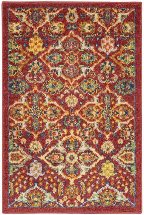 HomeRoots Floral Power Loom Area Rug