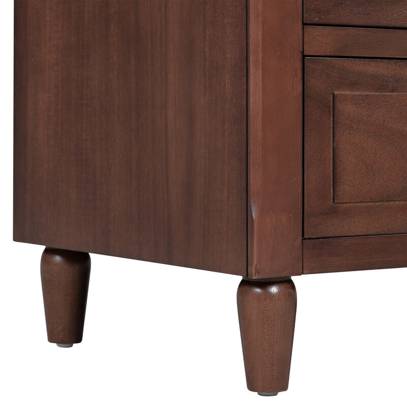 Merax Classic 3-Drawer Nightstand Storage Wood Cabinet