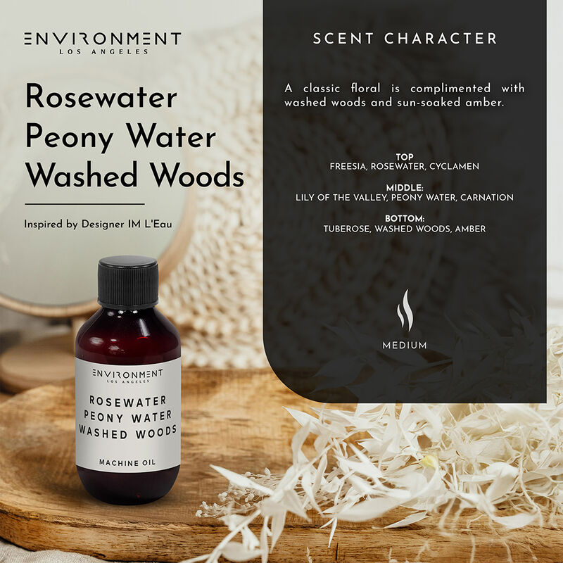 ENVIRONMENT 2oz Machine Diffusing Oil Inspired by Issey Miyake L'Eau d'Issey&reg; - Rosewater | Peony Water | Washed Woods