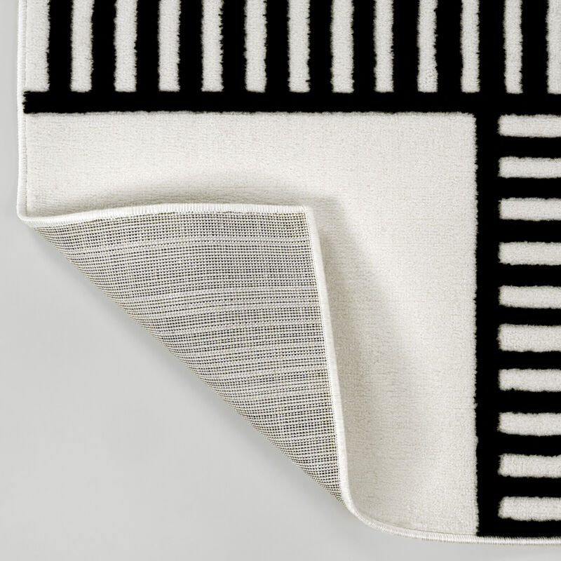 Nordby Geometric Arch Scandi Striped Area Rug