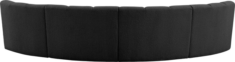 Meridian Furniture Infinity Black Boucle Fabric 4pc. Modular Sectional image number 3