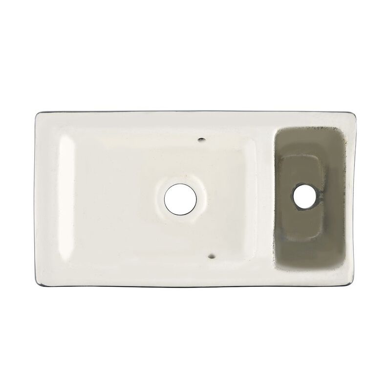 18 inch Ceramic Vanity Sink Top in Matte Black image number 0