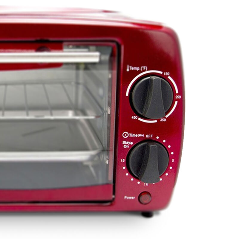 Brentwood 9-Liter (4 Slice) Toaster Oven Broiler (Red)