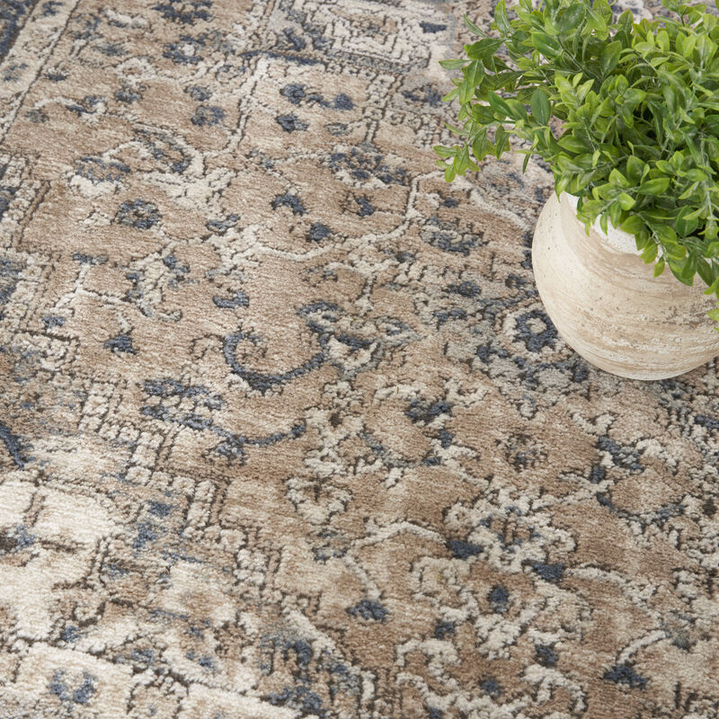 Quarry QUA05 Beige/Gray 3'9" x 5'9" Rug