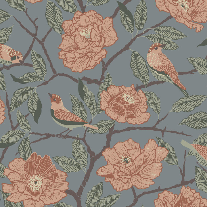 Bernadina Blue Rosebush Wallpaper