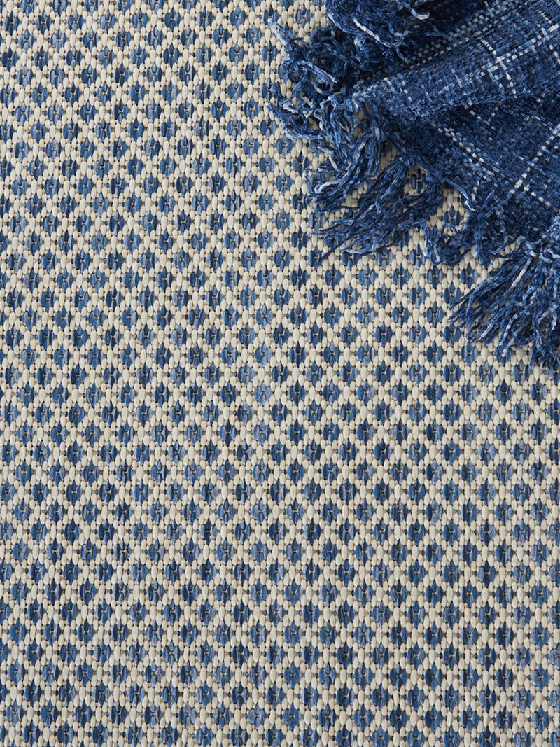 Courtyard COU01 Ivory/Blue 10' x 14' Rug