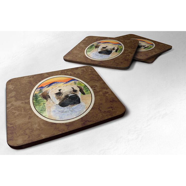 Caroline's Treasures SS8197FC Anatolian Shepherd Foam Coasters (Set of 4), 3.5 H x 3.5 W, Multicolor