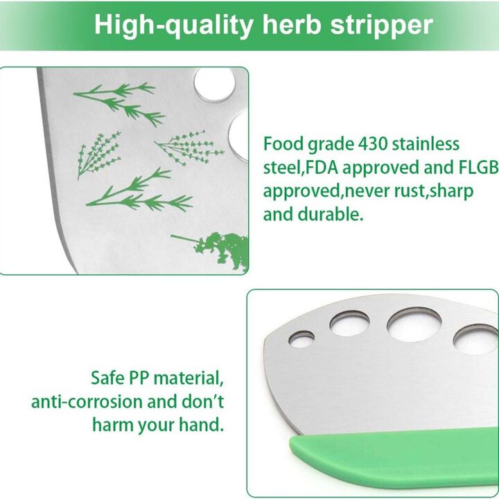 9-Hole Stainless Steel Herb Stripper Tool