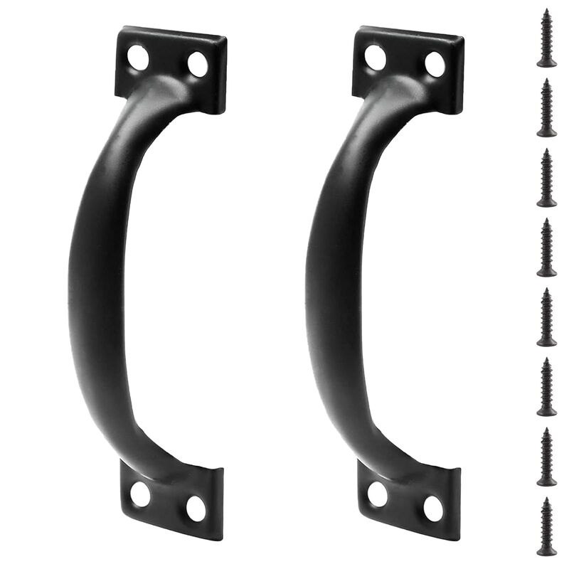 Jiozermi 2 Pcs 5"" Rustic Gate Handle, Iron Hardware Handle Pull with Screw, Vintage Farmhouse Cabinet Handles, Retro Drawer Pul