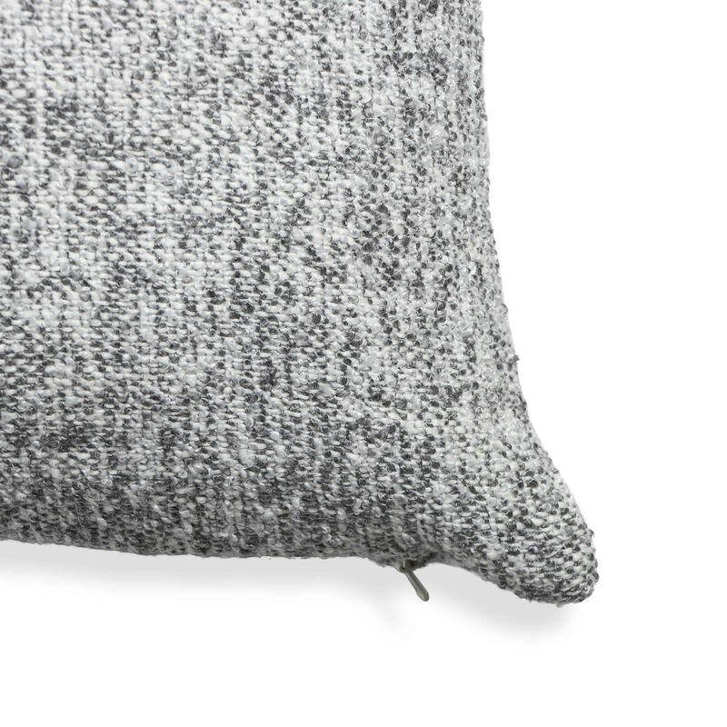 Poh Washed Grey Boucle 20" Square Accent Pillow