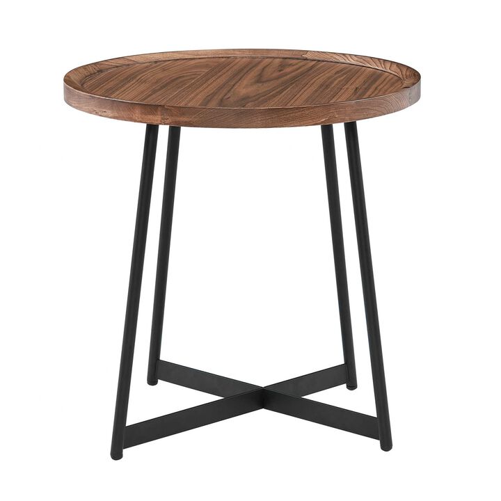 Vintage-Inspired Round Side Table &ndash; Solid Wood American Accent