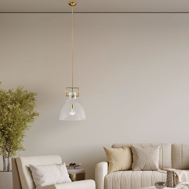 Cronus Pendant Gold Metal and Acrylic LED Light