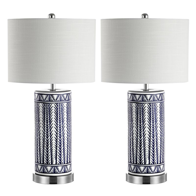 Sulka Ceramic/Iron Contemporary USB Charging LED Table Lamp