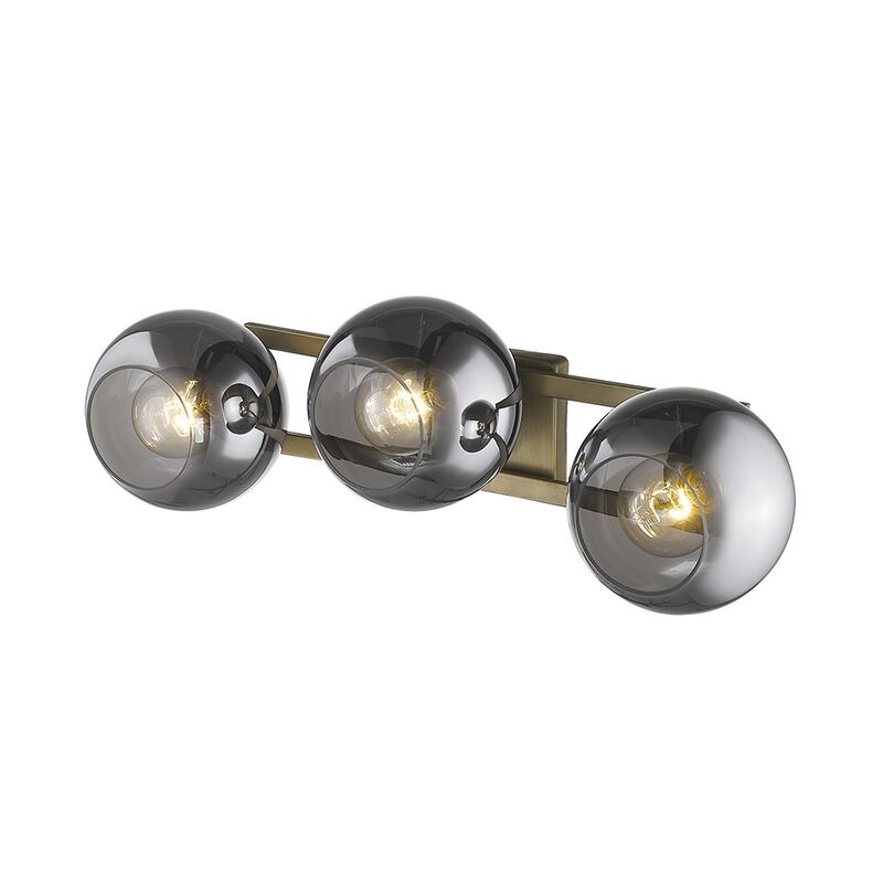 Hivvago Lunette 3-Light Aged Brass Sconce